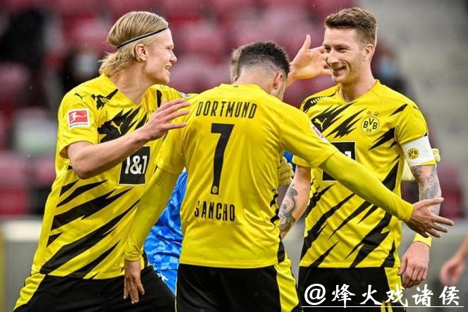 德甲-罗伊斯桑乔传射舒尔茨首球 多特4-0美因茨